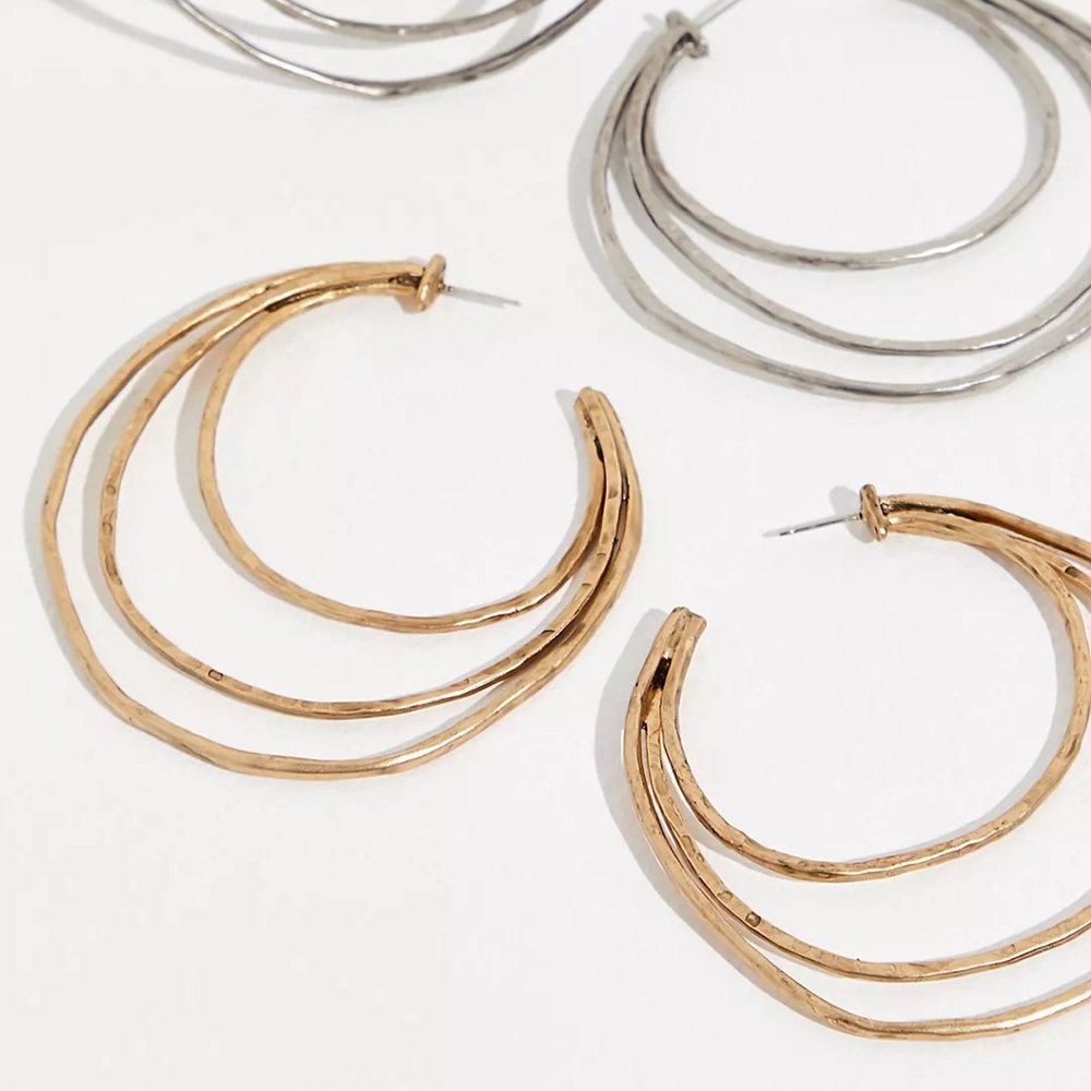 Free People Earrings - Gold Hoops